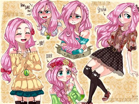 Human Fluttershy Thing By Zorbitas On Deviantart