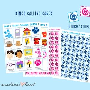 Blue's Clues Bingo Game, Blue's Clues Birthday, Blue's Clues Baby ...