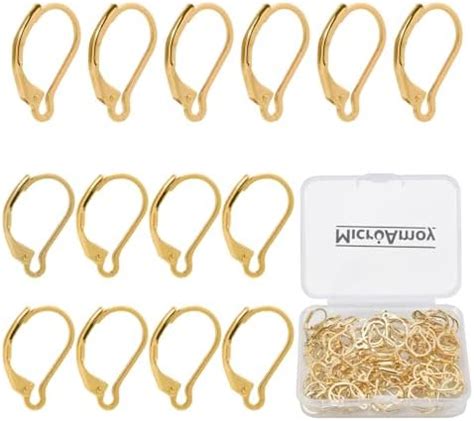 Amazon Beadnova K Gold Filled Leverback Earring Hooks Pcs