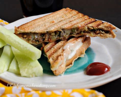 Soy Vegetable And Cheese Grilled Sandwich A Homemakers Diary