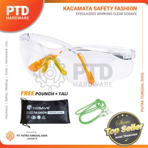 Jual Kacamata Safety Fashion Bening Clear Proyek Model Kings Gosave