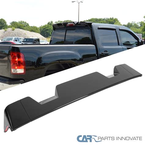 Fits Gmc Sierra Hd Hd Glossy Black Roof Rear Cab Spoiler