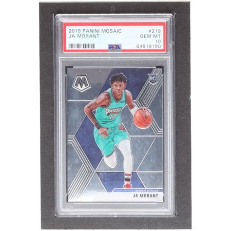 Ja Morant 2019 20 Panini Mosaic 219 RC PSA 10 Pristine Auction