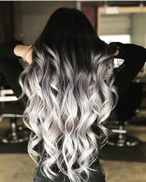 Black White Ombre Hair