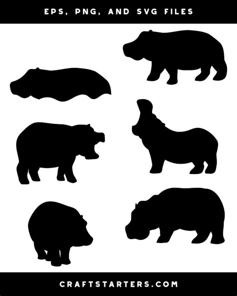 Hippo Silhouette Clip Art