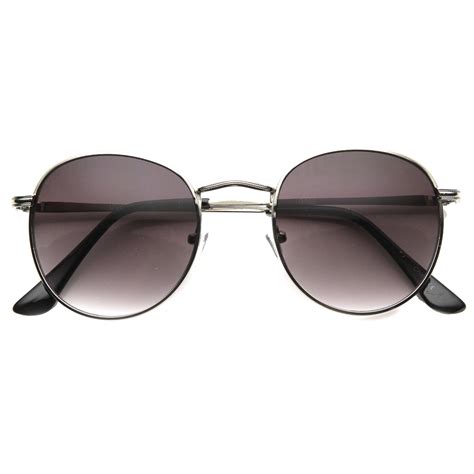 Retro Indie Unisex Round Metal Sunglasses Zerouv