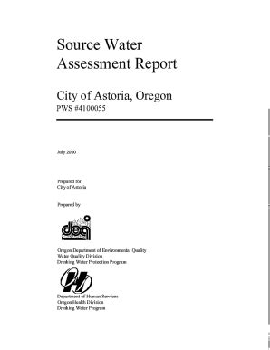 Fillable Online Source Water Assessment Summary Brochure City Of