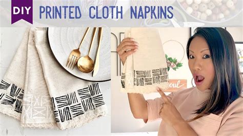 Cloth Napkin Tutorial In Minutes Diy Printed Cloth Napkins Youtube