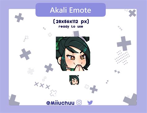 League Of Legends Akali Emote For Twitch Discord Etsy