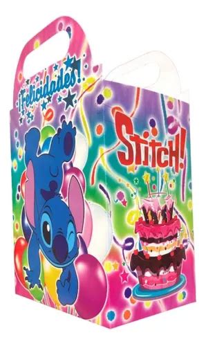 Caja Dulcero Pz Personaje Stitch Fiesta Bolo Recuerdo Meses Sin Inter S