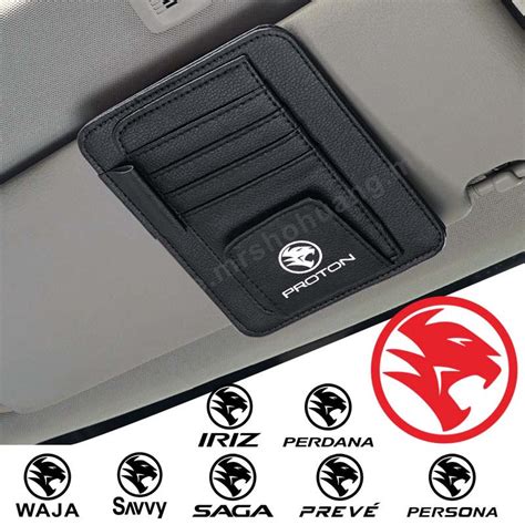 Car Card Holder Sun Visor Organizer Pockets For Proton Wira Persona X50