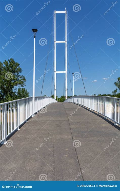 Bridge Over The Warta River In The City Of Sieradz Poland Stock Photo