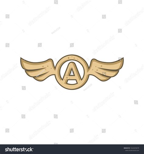 Alphabet Letter Angel Bird Wing Vector Stock Vector Royalty Free