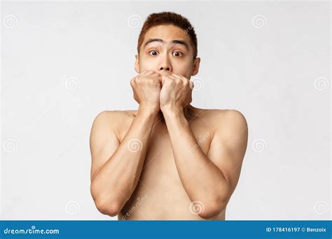 Scared Naked Man Stock Photo Cartoondealer