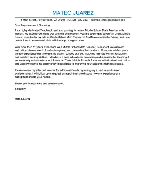 Amazing Teacher Cover Letter Examples And Templates From Trust Writing Service