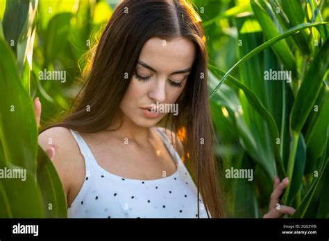 Femme Debout De Profil En Robe Banque De Photographies Et Dimages à