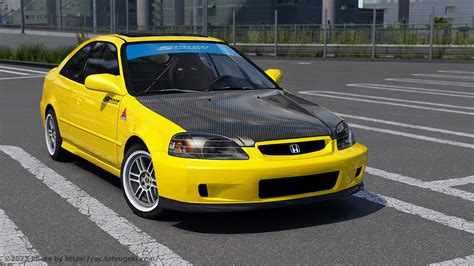 Assetto CorsaシビッククーペEJ6K20仕様 Honda Civic EJ6 Track アセットコルサ car mod