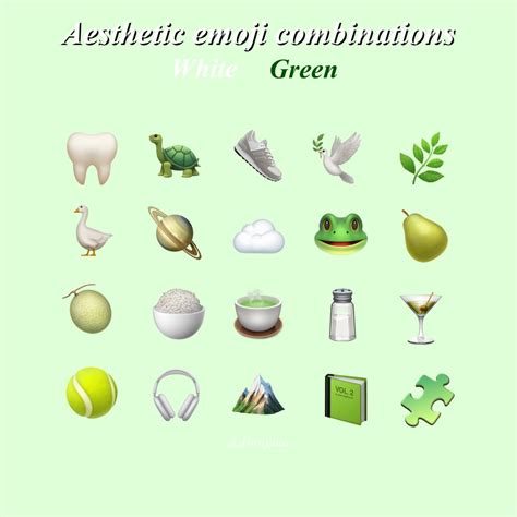 Green emojis combinations aesthetic | Green emoji, Cute emoji ...