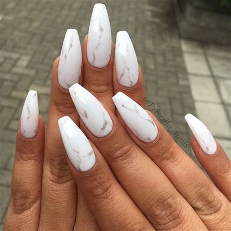 Coffin Marble Nails Kortenstein Marble Acrylic Nails Gel Nails