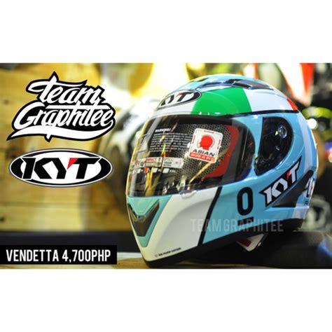 Jual Helm KYT Vendetta 2 Motif Locatelli Blue Aqua Full Face Leopard