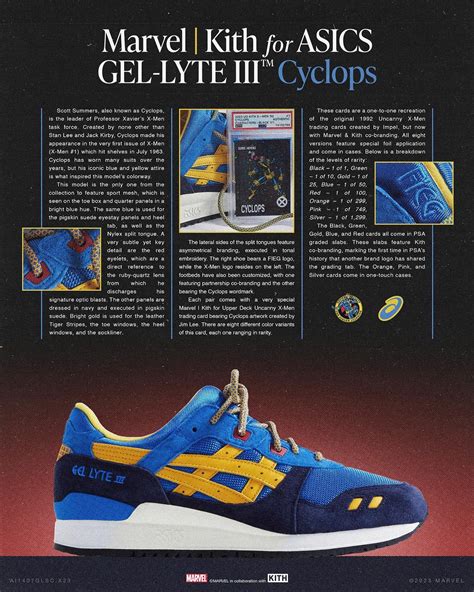 Kith × Asics × The Marvel X Men Remastered Gel Lyte Iii、コラボアパレルが728に国内