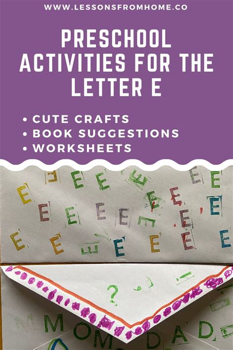Engaging Preschool Activities for the Letter E | Letter activities preschool, Preschool ...