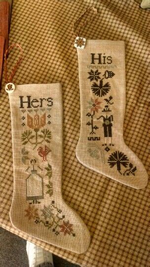 His And Hers Stockings From Plum Street Designs Too Cute Elegant