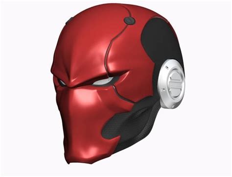 Red Ronin Red Hood Helmet Cosplay Mask STL File 3D Print Etsy Red