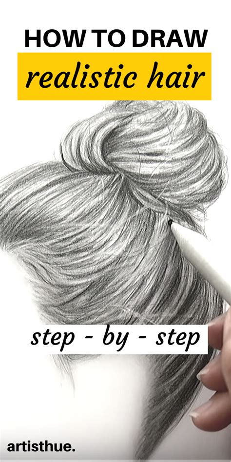 How To Draw Hair Easy To Follow Instructions In Pencil Realistic How