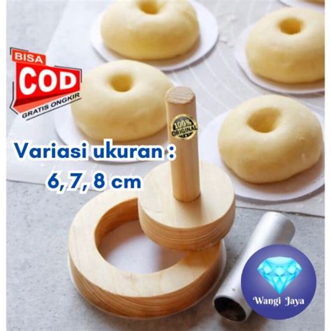 Jual Cetakan Donat Kayu 1 Set Dengan Pembolong Shopee Indonesia