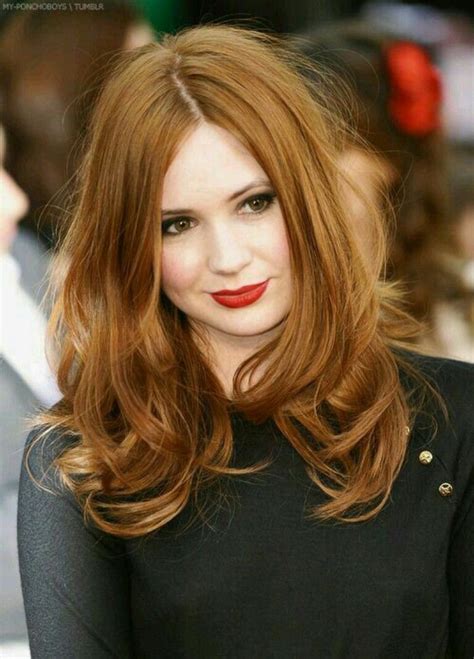 Karen Gillan Gorgeous Redhead Wearing Red Lipstick In 2019 Red Hair Color Ginger Hair Color