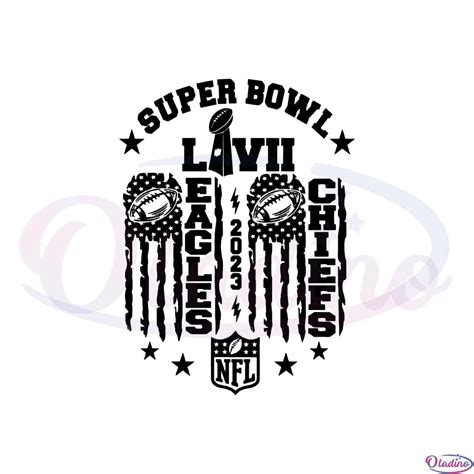 Super Bowl Lvii American Football Eagles Vs Chiefs Svg Cutting Files