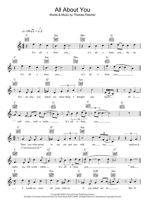 McFly - All About You sheet music