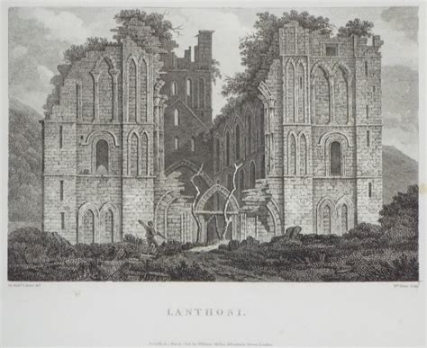 Antique Prints of Llanthony Priory Abbey