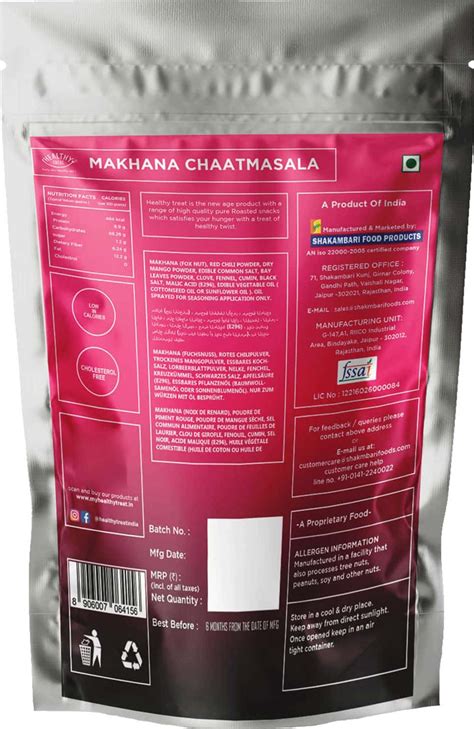 Buy Healthy Treat Roasted Makhana Pudina Chaatmasala And Himalayan