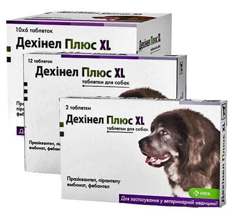 Таблетка от глистов для собак крупных пород Dehinel Plus XL (Дехинель ...