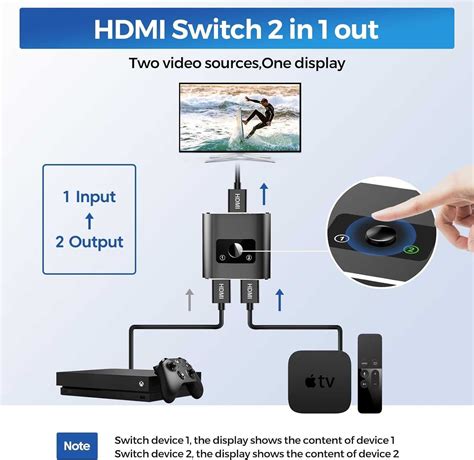 Przełącznik HDMI Rozdzielacz HDMI 4K splitter switch FOKKY HS305 BK