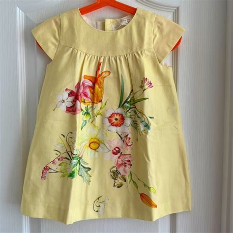 Zara Dresses Zara Baby Girl Yellow Dress With Gorgeous Flower 3