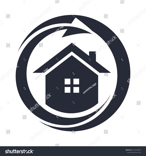 Home Restore Logo Design House Building Stock Vector (Royalty Free ...