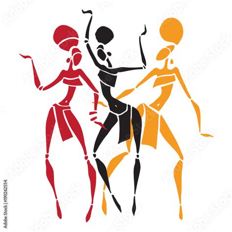 Silhouette Of Woman African Dancers Dancing Woman In Traditional