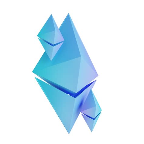 3D illustration Ethereum logo 10842435 PNG