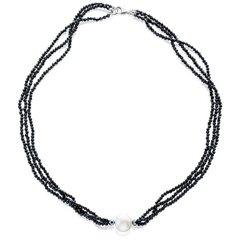 Black Spinel And Freshwater Pearl Necklace Underwoods Jewelers