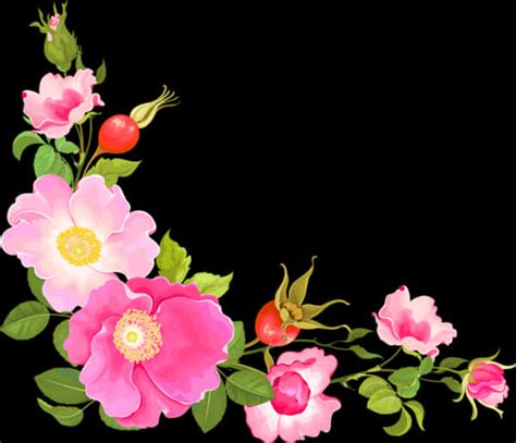 Download Elegant_ Pink_ Roses_ Artwork | Wallpapers.com