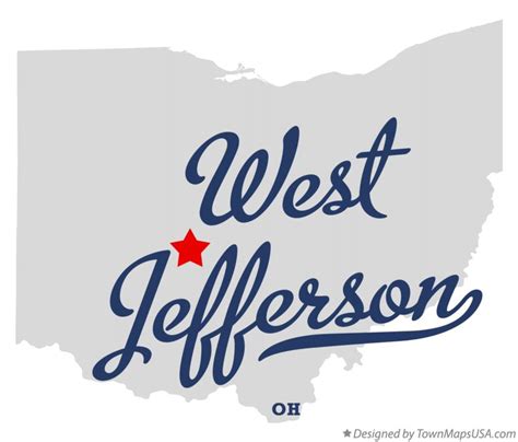 Map of West Jefferson, OH, Ohio