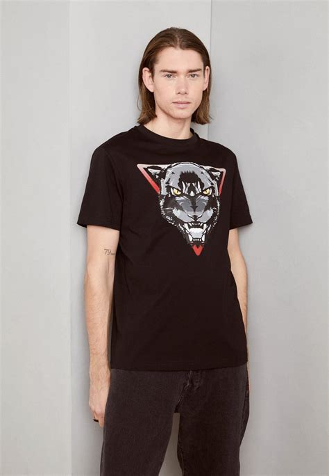 Antony Morato Regular Fit With Water And Matt Plastic Print T Shirt Print Black Schwarz