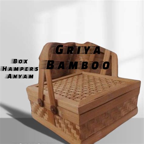 Jual Hampers Bambu Kotak Double Handle Hantaran Bambu Rantang Bambu