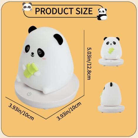 Comely Lampe Veilleuse Panda Veilleuse Led Pour Enfants En Silicone