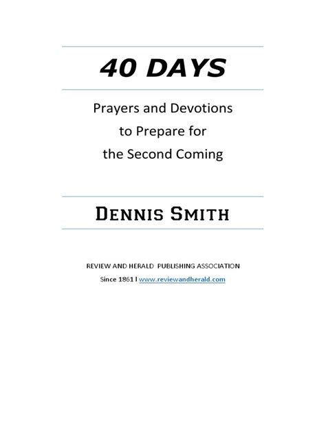 40 Days Of Prayer And Devotion Pdf Baptism With The Holy Spirit