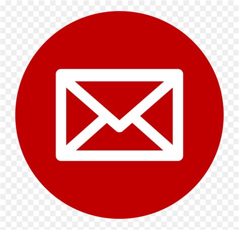 Email Icons Red Circle Email Icon Png Grey Transparent Png Vhv