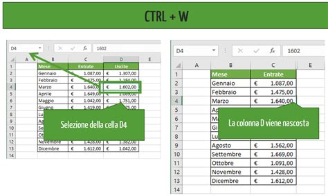 Nascondere Celle Excel Righe E Colonne Excel Per Tutti